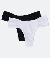 Kit 02 Calcinhas Biquíni Fio Duplo em Microfibra com Lateral Drapeada - 1