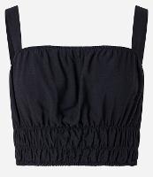 Blusa Cropped em Viscose com Elástico na Barra e Decote - 2