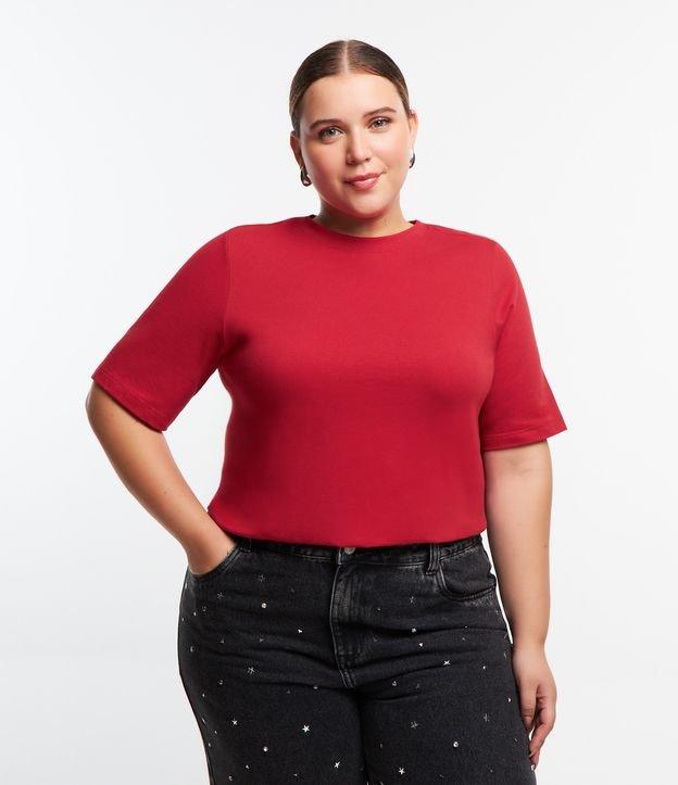 Camiseta Básica em Algodão Curve & Plus Size - 1