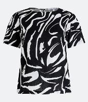 Blusa Manga Curta em Viscolinho com Estampa Abstrata Rupestre - 2