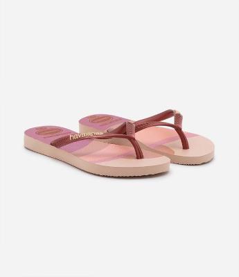 Chinelo Slim Infantil com Blocos de Cor Havaianas - Tam 31 a 32