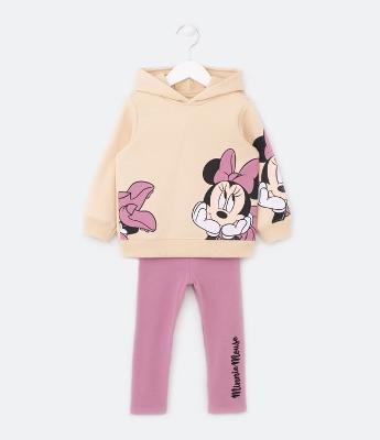 Conjunto Infantil com Forro Quentinho e Estampa Minnie - Tam 2 a 6 Anos