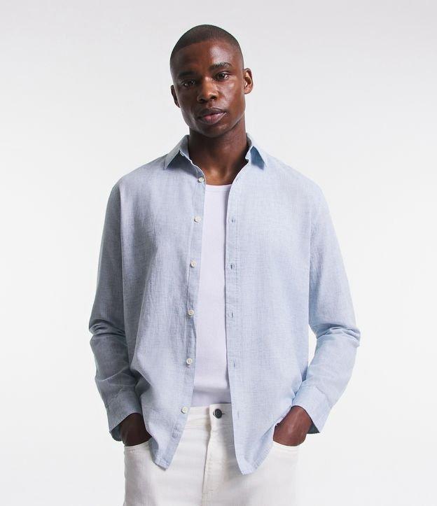 Camisa Comfort em Linho com Textura - 1