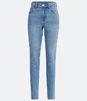 Calça Slim em Jeans com Fenda na Barra - 1