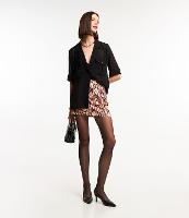 Mini Saia Utilitária Alfaiatada com Bolsos Laterais e Estampa Animal Print Cobra - 1