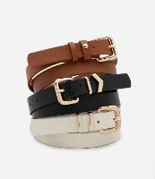 Kit 03 Cintos com Passante Metal em V - 3