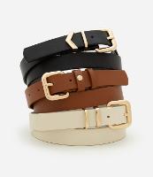 Kit 03 Cintos com Passante Metal em V - 4