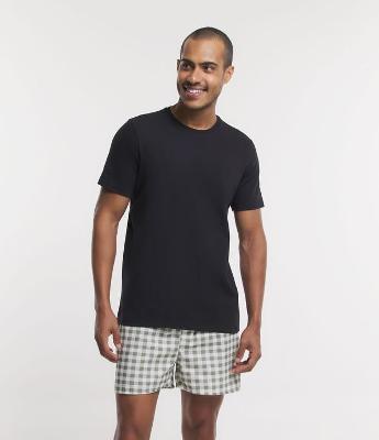 Kit 02 Camisetas de Pijamas em Meia Malha com Manga Curta