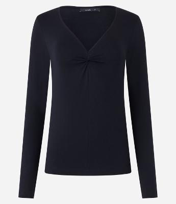 Blusa em Viscose com Decote V Torcido