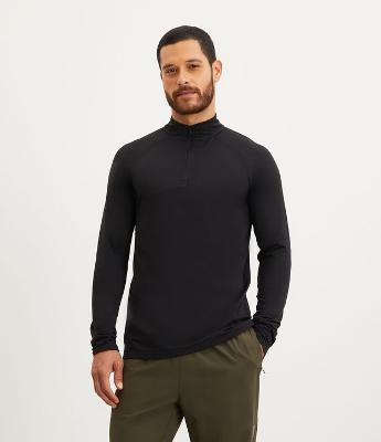 Camiseta Térmica Esportiva com Zíper na Gola e Recortes