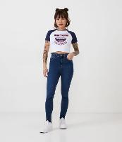 Calça Skinny em Jeans com Cintura Alta - 1