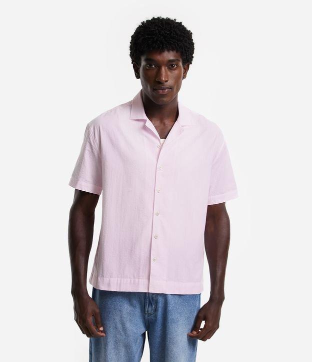Camisa Relaxed em Ana Ruga com Textura e Cava Deslocada - 1
