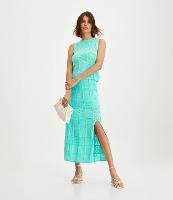 Saia Midi em Crochê com Texturas Quadrados - 1