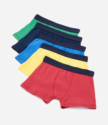 Kit 05 Cuecas Boxer Infantil em Meia Malha - Tam 2 ao 14 anos