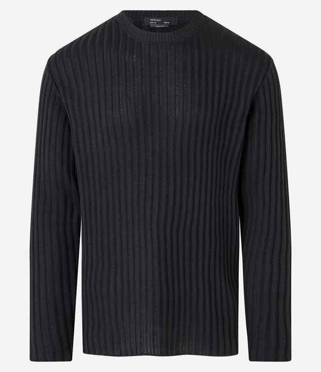 Suéter Slim em Tricô com Textura Canelada - 2