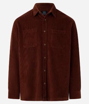 Camisa Comfort em Algodão com Textura Cotelê e Bolsos
