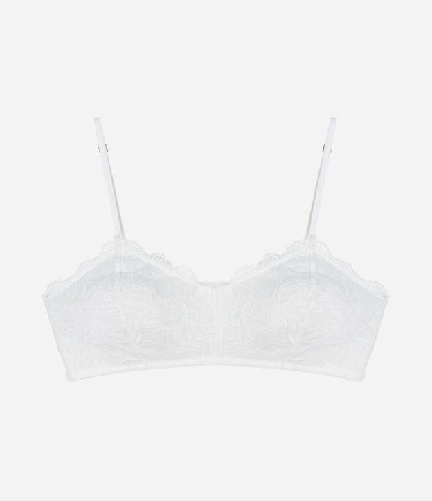 Sutiã Top Sem Bojo Sem Aro em Renda Floral - 1