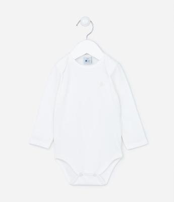 Body Longo Infantil em Malha Térmica - Tam RN a 24 meses
