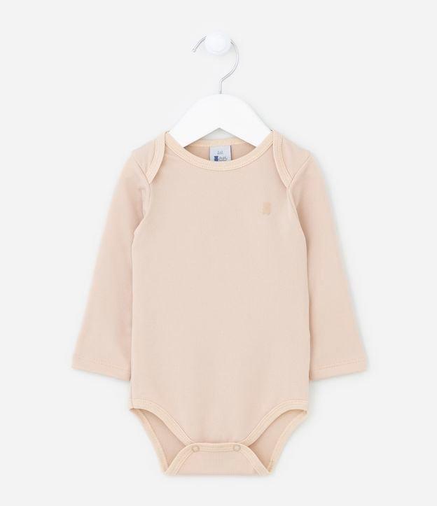 Body Longo Infantil em Malha Térmica - Tam RN a 24 meses - 1