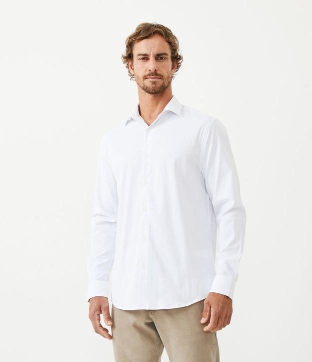 Camisa em Algodão Maquinetado com Manga Longa - 1