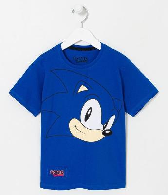 Camiseta Infantil com Estampa do Sonic - Tam 1 a 14 anos