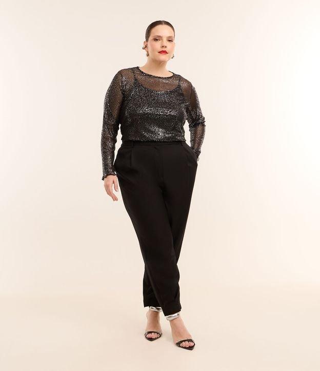 Calça Cenoura Alfaiatada com Cintura Alta Curve & Plus Size - 3