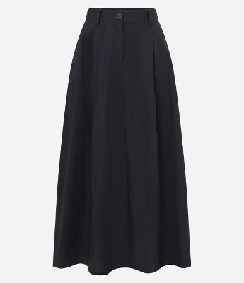 Saia New Midi em Tricoline com Cós Largo