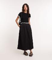 Saia New Midi em Tricoline com Cós Largo - 2