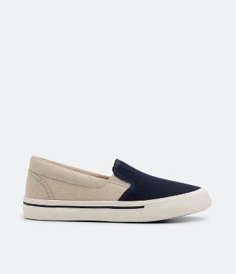 Tênis Slip On Infantil Bicolor - Tam 28 ao 37