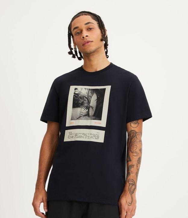 Camiseta Comfort em Meia Malha com Estampa de Prancha - 1
