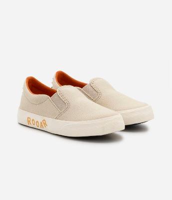 Tênis Slip On Infantil em Lona Estampa Roar - Tam 20 ao 27