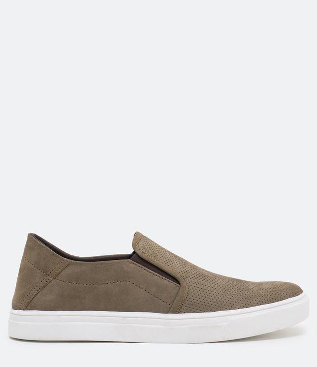 Tênis Slip On em Couro Nobuck - 1