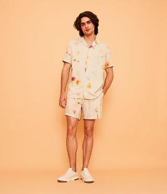 Bermuda Boardshort em Viscose com Estampa Floral