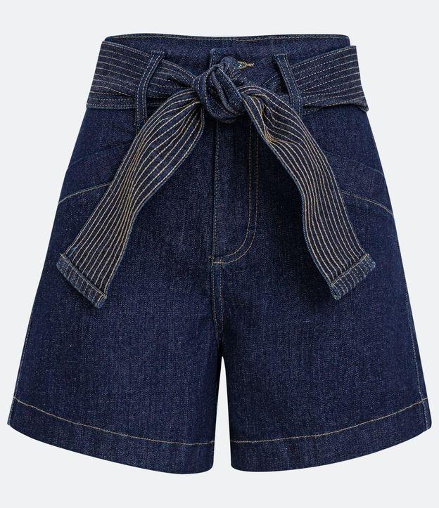 Short Mom em Jeans com Elastano e Cinto Faixa - 2