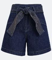 Short Mom em Jeans com Elastano e Cinto Faixa - 2