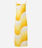 Vestido New Midi em Viscose com Decote Degagê e Estampa Ondas - 2