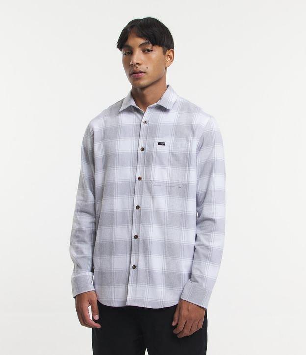 Camisa Manga Longa em Flanela com Estampa Xadrez - 1