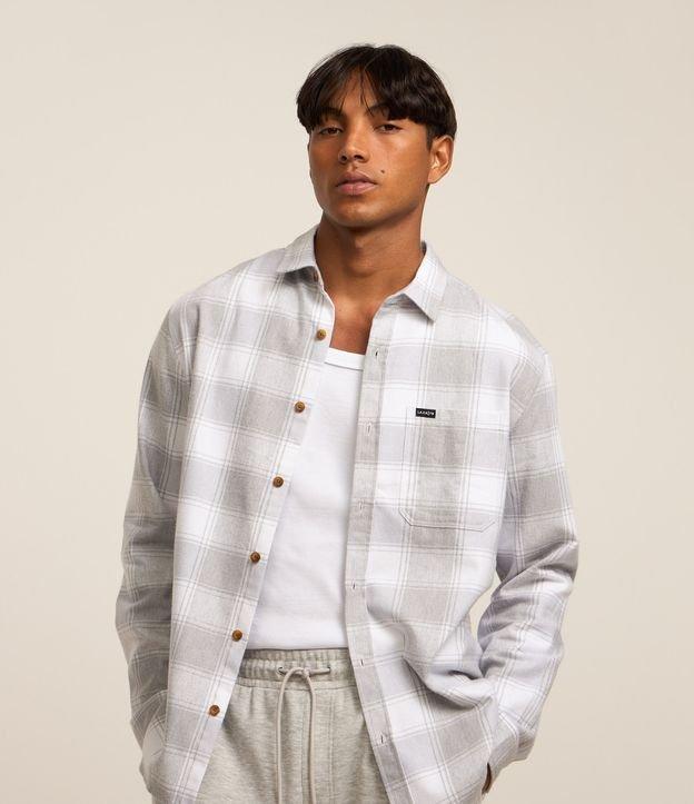 Camisa Manga Longa em Flanela com Estampa Xadrez - 3