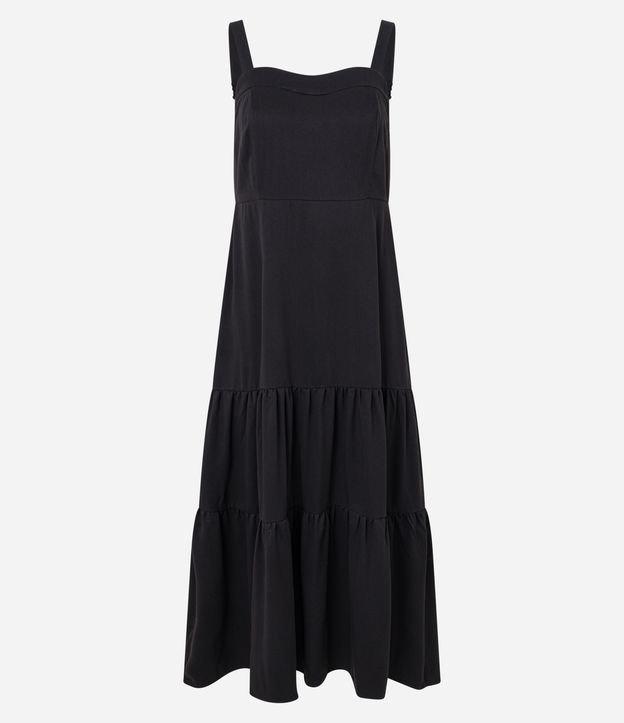 Vestido New Midi em Viscose com Decote Coração e Lastex nas Costas - 3