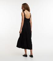 Vestido New Midi em Viscose com Decote Coração e Lastex nas Costas - 1