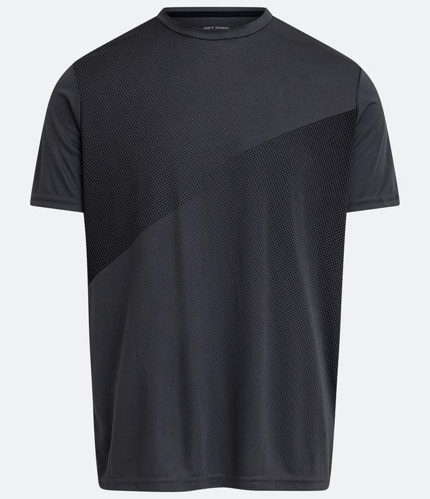 Camiseta Esportiva com Estampa Degrade Pontilhada - 3
