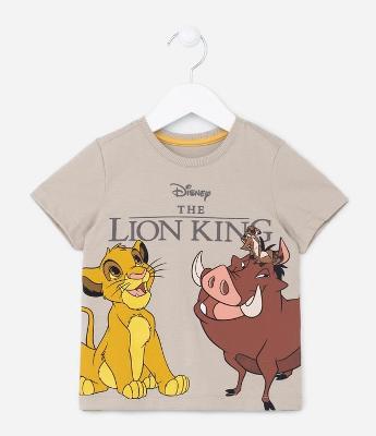 Camiseta Infantil com Estampa do Rei Leão - Tam 1 a 5 anos