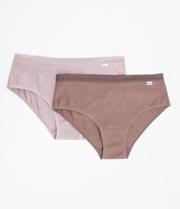 Kit 02 Calcinhas Básicas Largas em Algodão DelRio - 1