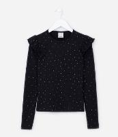 Blusa Infantil Canelada com Babados - Tam 5 A 14 Anos - 1