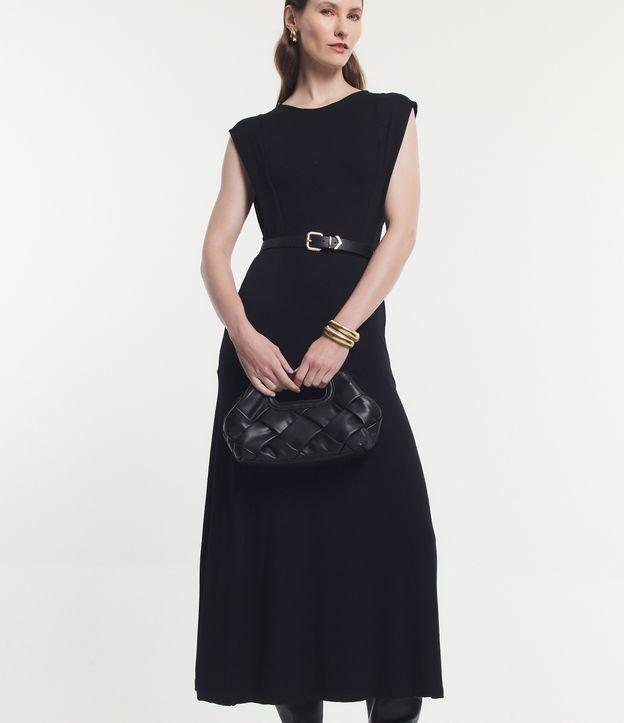 Vestido Midi Muscle Tee em Malha de Viscose com Alça Larga - 1