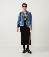 Saia Midi em Ribana com Fenda - 1