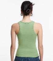 Blusa Regata Básica em Ribana com Leve Textura - 1