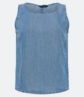 Blusa Sem Manga em Jeans com Decote U - 2