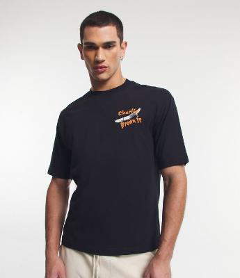 Camiseta Boxy com Estampa Charlie Brown Jr