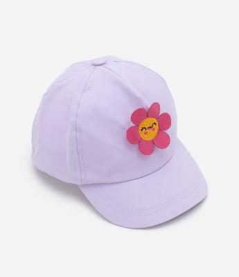 Boné Infantil em Algodão com Estampa de Flor